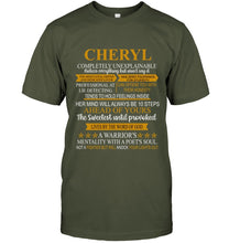 Load image into Gallery viewer, Cheryl Custom Name Gift A Warrior's Mentality With A Poet's Soul Guys Tee
