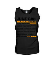 Load image into Gallery viewer, June Girl Facts Very Friendly But Dangerous Custom Design Unisex Tank Top

