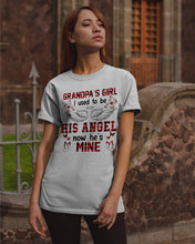 Load image into Gallery viewer, Grandpa's Girl I Used To Be His Angel Gift For Men Guys Tee
