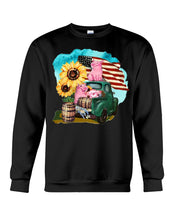 Load image into Gallery viewer, Black Phone Case With Pig Sunflower Gift For Pig Lovers Sweatshirt
