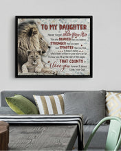 Load image into Gallery viewer, I Love You Forever And Always Dad Gift For Daughter Lion Framed Matte Canvas
