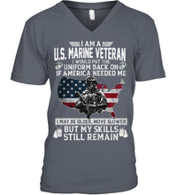 Load image into Gallery viewer, I Am A US Marine Veteran If America Needed Me Gift Guys V-Neck
