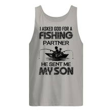 Load image into Gallery viewer, God Sent Me My Son As A Fishing Partner   Special Custom Design Unisex Tank Top
