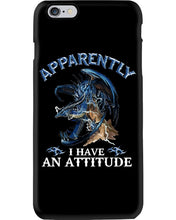 Load image into Gallery viewer, Apparently I Have An Attitude Blue Dragon Phone case
