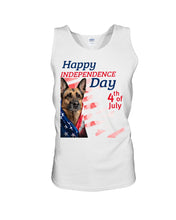 Load image into Gallery viewer, German Shepherd Happy Independence Day 4th Of July Gift For Dog Lovers Unisex Tank Top
