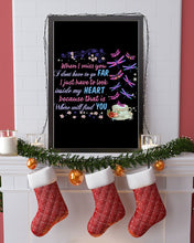 Load image into Gallery viewer, Butterflies When I Miss You I Just Have To Look Inside My Heart Gift For Lover Vertical Poster
