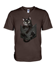 Load image into Gallery viewer, Cat In Your Front Pocket Perfect Gift For Friends Who Loves Cat Guys V-Neck
