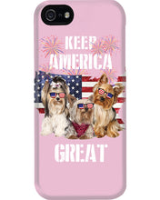 Load image into Gallery viewer, Keep America Great Yorkshire Terrier Gift For Dog Lovers Phone case
