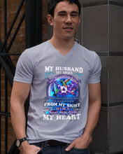 Load image into Gallery viewer, Hummingbird My Husband My Guardian Angel Gift For Angel Husband Guys V-Neck

