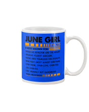 Load image into Gallery viewer, June Girl Facts Very Friendly But Dangerous Custom Design Mug
