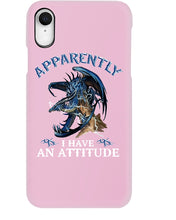 Load image into Gallery viewer, Apparently I Have An Attitude Blue Dragon Phone case

