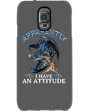 Load image into Gallery viewer, Apparently I Have An Attitude Blue Dragon Phone case
