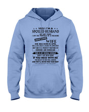 Load image into Gallery viewer, A Spoiled Husband Of April Freaking Awesome Wife Trending For Birthday Gift Hoodie
