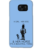 Load image into Gallery viewer, A Girl Her Dog Her Horse It's A Beautiful Thing Phone case
