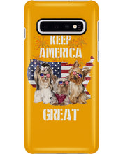 Load image into Gallery viewer, Keep America Great Yorkshire Terrier Gift For Dog Lovers Phone case
