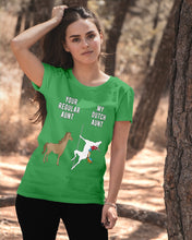 Load image into Gallery viewer, Funny Unicorn Difference Between Your Regular Aunt And My Dutch Aunt Ladies Tee
