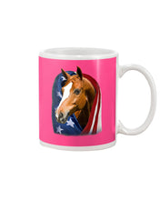 Load image into Gallery viewer, Horse Covered Into USA Flag Meaningful Gift For Men Mug
