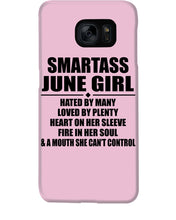 Load image into Gallery viewer, Birthday Gift For Smartass June GirlHeart On Her Sleeve Phone case
