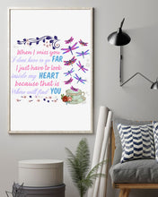 Load image into Gallery viewer, Butterflies When I Miss You I Just Have To Look Inside My Heart Gift For Lover Vertical Poster
