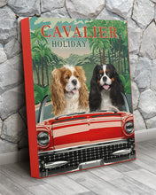 Load image into Gallery viewer, Cavalier Happy Holiday Gift For Dog Lovers Matte Canvas
