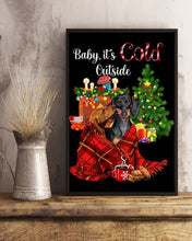 Load image into Gallery viewer, Dachshund Baby It's Cold Outside  Gift For Dog Lovers Vertical Poster

