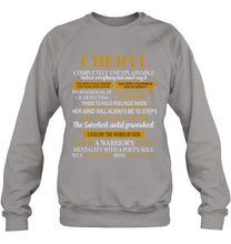 Load image into Gallery viewer, Cheryl Custom Name Gift A Warrior's Mentality With A Poet's Soul Sweatshirt
