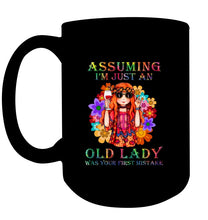 Load image into Gallery viewer, I Am Just An Old Lady Was Your First Mistake Hippie Mug
