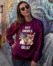 Load image into Gallery viewer, Keep America Great Yorkshire Terrier Gift For Dog Lovers Sweatshirt
