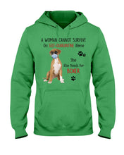 Load image into Gallery viewer, A Woman Can't Survive On Self-quarantine Alone Also Needs Boxer Hoodie
