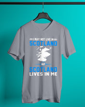 Load image into Gallery viewer, I May Not Live In Scotland But Scotland Lives In Me Custom Design Guys V-Neck
