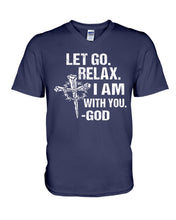 Load image into Gallery viewer, Let You Relax I Am With You Gray Background Guys V-Neck
