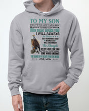 Load image into Gallery viewer, Look Right Beside You Eagle Mom Gift For Son Hoodie
