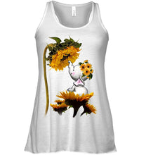 Load image into Gallery viewer, Elephant Sunflower Special Custom Design For Cute Girls Ladies Flowy Tank
