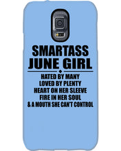 Load image into Gallery viewer, Birthday Gift For Smartass June GirlHeart On Her Sleeve Phone case
