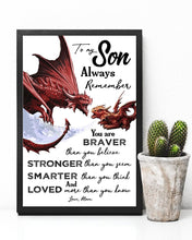 Load image into Gallery viewer, Gift For   Son ALways Remember You're Smarter Stronger Braver Custom Design Vertical Poster
