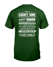 Load image into Gallery viewer, Gift For Son Who Raised By A Freaking Awesome July Mom She's A Bit Crazy Guys Tee
