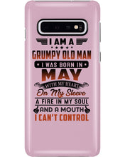 Load image into Gallery viewer, I'm A Grumpy Old Man I Was Born In May With My Heart Phone case
