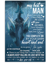 Load image into Gallery viewer, Gift For Man Can't Help Falling In Love With You Vertical Poster
