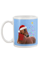 Load image into Gallery viewer, Cute Horse With Santa Hat Lovely Christmas Tree Gift For Horse Lovers Mug
