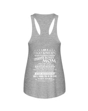 Load image into Gallery viewer, I Am A Lucky Bonus Son Because I'm Raised By A Freaking Awesome Mom Ladies Flowy Tank
