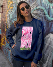 Load image into Gallery viewer, Beautiful Flamingo And Feather Gift For Flamingo Lovers Sweatshirt
