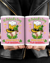 Load image into Gallery viewer, Baseball Drink Beer Day St Patrick's Day Gift For Baseball Lovers Mug
