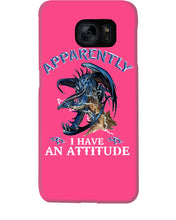 Load image into Gallery viewer, Apparently I Have An Attitude Blue Dragon Phone case
