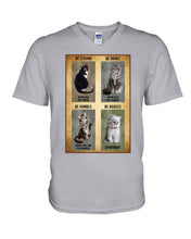 Load image into Gallery viewer, Cat Be Strong When You Are Weak Gift For Cat Lovers Guys V-Neck

