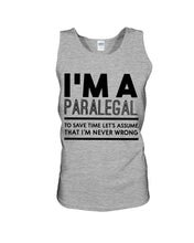 Load image into Gallery viewer, I'm A Paralegal   Special Unique  Custom Design Unisex Tank Top
