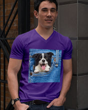 Load image into Gallery viewer, Border Collie In Denim Pocket Gift For Dog Lovers Guys V-Neck
