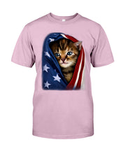 Load image into Gallery viewer, Lovely Tote Bag Cat In American Flag Gift For Cat Lovers Guys Tee
