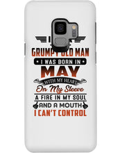Load image into Gallery viewer, I'm A Grumpy Old Man I Was Born In May With My Heart Phone case
