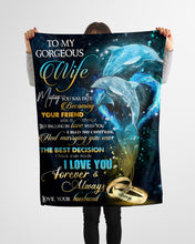 Load image into Gallery viewer, Anniversary Gift For Wife   Love You Forever And Always  Custom Design Fleece Blanket
