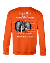 Load image into Gallery viewer, July Man Son Of God Birthday Meaningful Gift For Men Sweatshirt
